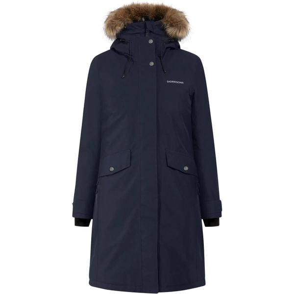 Parka dla kobiet Didriksons Erika. Niebieskie płaszcze Didriksons, na jesień, m, bez wzorów, eleganckie, bez kaptura. Za 1,050.25 zł.