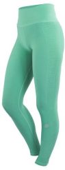Legginsy damskie bezszwowe. Niebieskie legginsy GUGGEN MOUNTAIN, bez wzorów, z elastanu, sportowe. Za 197.76 zł.