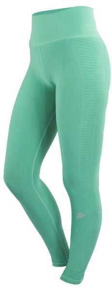 Legginsy damskie bezszwowe. Niebieskie legginsy GUGGEN MOUNTAIN, bez wzorów, z elastanu, sportowe. Za 197.76 zł.