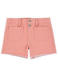 Levi's Kids Szorty dżinsowe w kolorze brzoskwiniowym rozmiar: 140. Pomarańczowe szorty Levi's Kids, z aplikacjami, z bawełny. Za 102.89 zł.