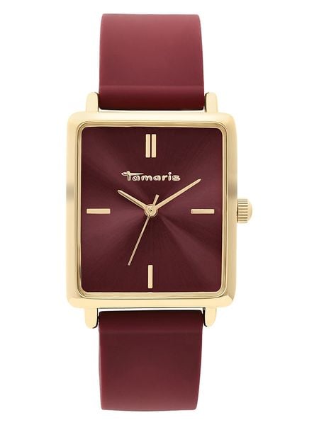 Tamaris Zegarek kwarcowy w kolorze złoto-bordowym rozmiar: onesize. Czerwone, analogowe zegarki Tamaris, metalowe. Za 130.99 zł.