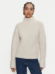 Calvin Klein Golf K20K207439 Écru Regular Fit. Swetry Calvin Klein, s, bez wzorów, z wełny, bez ramiączek. Za 559.99 zł.