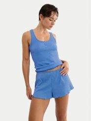 Triumph Szorty piżamowe Mix & Match 10227205 Niebieski Regular Fit. Niebieskie piżamy Triumph, bez wzorów, z bawełny, bez kołnierzyka, bez ramiączek. Za 89.99 zł.