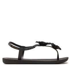 Sandały Ipanema. Czarne sandały Ipanema, bez wzorów, bez obcasa, na płaskiej podeszwie, bez zapięcia. Za 149.99 zł.