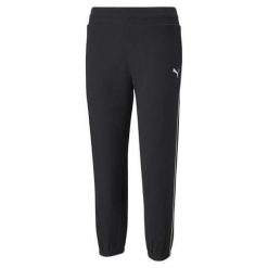 Spodnie sportowe damskie Puma 84711101. Czarne spodnie dresowe Puma, bez wzorów, z dresówki, długie. Za 303.00 zł.