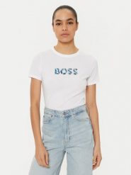 BOSS T-Shirt C_Elogo 50535322 Biały Regular Fit. Białe t-shirty Boss, xs, bez wzorów, z bawełny, bez kołnierzyka, bez ramiączek. Za 129.99 zł.