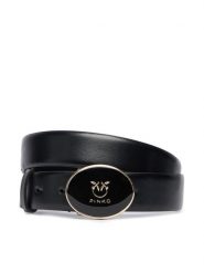 PINKO Pasek Damski Round Enamel H2,8 Belt 20252 PLT01 105478.A2QL Czarny. Czarne paski Pinko, bez wzorów, ze skóry. Za 389.99 zł.