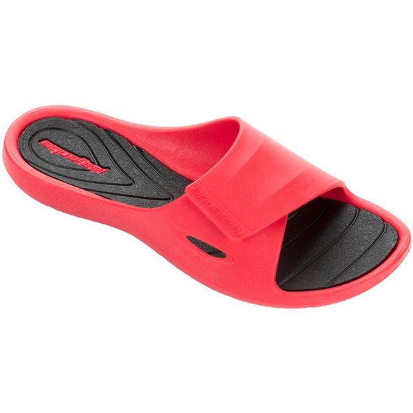 Klapki basenowe damskie Aquafeel "Profi Pool Shoe". Czerwone klapki AQUAFEEL, bez wzorów, bez obcasa, bez zapięcia. Za 119.99 zł.