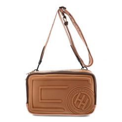 Brązowa Stylowa Torebka Damska Hispanitas. Brązowe listonoszki Hispanitas, bez wzorów, ze skóry ekologicznej, eleganckie, bez dodatków. Za 368.99 zł.