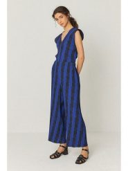 SKFK Top "Berta" w kolorze granatowo-czarnym rozmiar: 44. Niebieskie topy SKFK, bez wzorów, bez kołnierzyka, bez ramiączek. Za 173.99 zł.