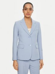 Weekend Max Mara Marynarka Uva 2515041041 Błękitny Slim Fit. Niebieskie marynarki i żakiety Weekend Max Mara, bez wzorów, z syntetyku, bez ramiączek. Za 1,519.00 zł.