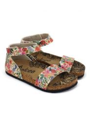 Calceo Sandały ze wzorem rozmiar: 39. Sandały Calceo, bez wzorów, klasyczne, z otwartym noskiem, bez obcasa, bez zapięcia. Za 161.73 zł.