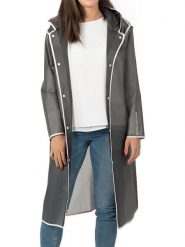 PERLETTI Kurtka przeciwdeszczowa w kolorze szarym rozmiar: M. Szare kurtki przeciwdeszczowe PERLETTI, m, bez wzorów, z materiału, bez kaptura, outdoorowe. Za 127.45 zł.