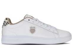 Buty sportowe COURT SHIELD II (94412-918-M). Białe buty treningowe K-SWISS, bez wzorów, bez zapięcia, na fitness i siłownię. Za 119.00 zł.