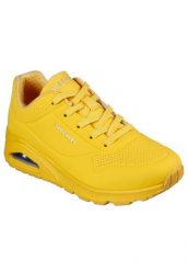 Buty do chodzenia damskie Skechers Uno-Stand on Air. Żółte buty treningowe Skechers, na lato, bez wzorów, z materiału, przed kostkę, bez zapięcia, trekkingowe. Za 366.00 zł.