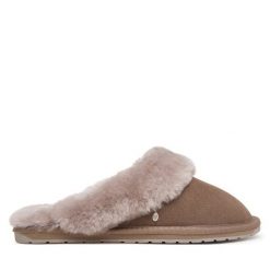 Kapcie EMU Australia. Brązowe kapcie Emu Australia, bez wzorów. Za 344.99 zł.