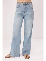 Trendyol Dżinsy - Comfort fit - w kolorze błękitnym rozmiar: 40. Niebieskie jeansy Trendyol, bez wzorów, z bawełny, klasyczne, z podwyższonym stanem. Za 169.95 zł.
