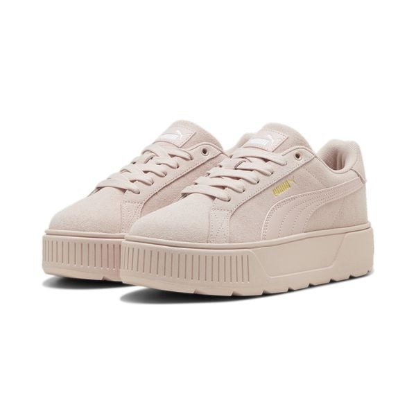 Damskie buty sportowe Karmen PUMA Rose Quartz Pink. Czerwone buty sportowe lifestyle Puma, bez wzorów, z zamszu, bez zapięcia, trekkingowe. Za 467.00 zł.