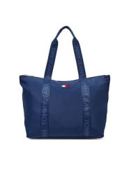 Tommy Jeans Torebka Tjw Ess Daily Tote AW0AW17389 Niebieski. Niebieskie torebki klasyczne Tommy Jeans, bez wzorów, z jeansu, bez dodatków. Za 209.99 zł.