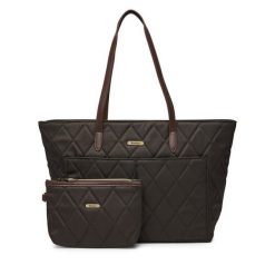 Torebka Barbour. Brązowe shopper bag Barbour, bez wzorów, bez dodatków. Za 524.99 zł.