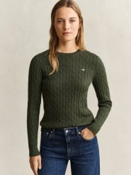 Gant Sweter Kobiety zielony, XXL. Zielone swetry Gant, xxl, bez wzorów, z bawełny, eleganckie, bez ramiączek. Za 699.95 zł.