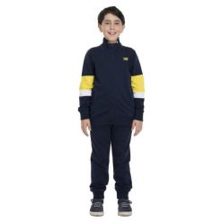 Bluza z bawełna z pełny zamek błyskawiczny na co dzień. Niebieskie bluzy LEONE 1947 APPAREL, bez wzorów, z bawełny, bez kaptura, na fitness i siłownię. W wyprzedaży za 132.85 zł.