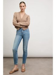 Blue Fire Dżinsy "Chloe" - Skinny fit - w kolorze niebieskim rozmiar: W28/L29. Niebieskie jeansy Blue Fire, l, z aplikacjami, ze skóry, klasyczne. Za 179.95 zł.