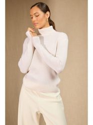 Perfect Cashmere Kaszmirowy golf "Elly" w kolorze kremowym rozmiar: S. Brązowe swetry Perfect Cashmere, s, bez wzorów, z kaszmiru, bez ramiączek. Za 478.99 zł.