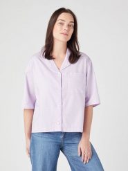 Wrangler Koszula w kolorze lawendowym rozmiar: M. Różowe koszule Wrangler, m, bez wzorów, z bawełny, bez kołnierzyka, bez ramiączek. Za 121.99 zł.