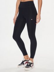 Tommy Hilfiger Legginsy Essentials WW0WW41082 Granatowy Slim Fit. Niebieskie legginsy Tommy Hilfiger, bez wzorów, z syntetyku. Za 149.99 zł.