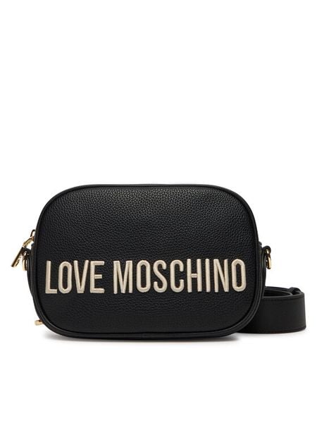 LOVE MOSCHINO Torebka JC4107PP1NLT1000 Czarny. Czarne listonoszki Love Moschino, bez wzorów, ze skóry, bez dodatków. Za 599.99 zł.