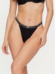 Emporio Armani Underwear Stringi 164282 4R221 00020 Czarny. Czarne stringi Emporio Armani Underwear, bez wzorów, z wiskozy. Za 179.99 zł.