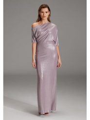 SWING Sukienka w kolorze fioletowym rozmiar: 42. Różowe sukienki Swing, bez wzorów, bez kołnierzyka, bez ramiączek, maxi. Za 258.52 zł.