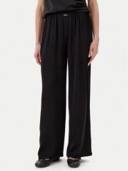 Eleh Spodnie palazzo ESS250049 Czarny Regular Fit. Czarne spodnie materiałowe Eleh, bez wzorów, z materiału. Za 419.99 zł.