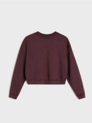 Bluza crewneck basic - czerwony. Czerwone bluzy bez kaptura Sinsay, l, bez wzorów, z dzianiny, bez kaptura. Za 45.99 zł.