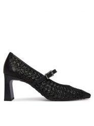 Hispanitas Czółenka RHV264609 C003 Czarny. Czarne czółenka Hispanitas, bez wzorów, z materiału, bez obcasa, bez zapięcia. Za 609.99 zł.