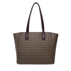 Torebka Gino Rossi. Brązowe shopper bag Gino Rossi, bez wzorów, bez dodatków. Za 249.99 zł.