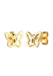 Elli Damskie kolczyki sztyfty motylek trend wycięcie w srebrze próby 925 Sterling Silver Kolczyki 1 ct. Szare kolczyki Elli, srebrne. Za 163.99 zł.