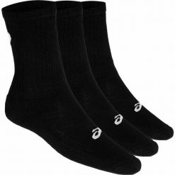 Skarpety Sportowe Asics Crew 3PPK Czarny. Czarne skarpetki ASICS, bez wzorów, z bawełny. Za 69.00 zł.