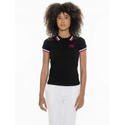 Koszulka polo na czas wolny na co dzień. Czarne t-shirty sportowe LEONE 1947 APPAREL, bez wzorów, z bawełny, bez ramiączek, na fitness i siłownię. W wyprzedaży za 82.10 zł.