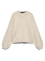 Vero Moda Sweter w kolorze kremowym rozmiar: L. Brązowe swetry Vero Moda, l, bez wzorów, bez ramiączek. Za 124.95 zł.