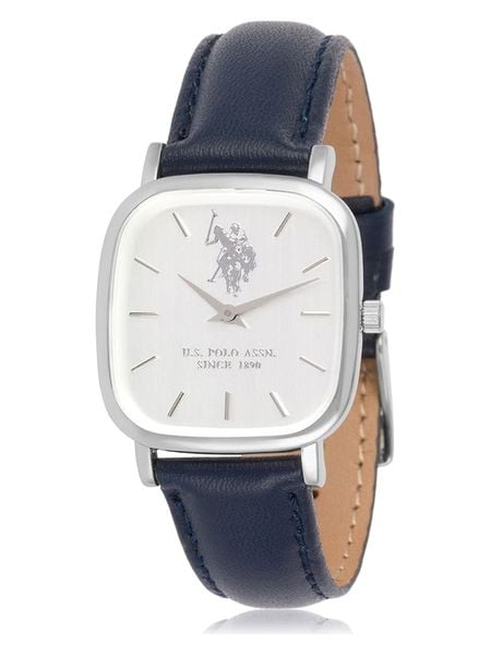 U.S. Polo Assn. Zegarek kwarcowy w kolorze srebrno-granatowo-białym rozmiar: onesize. Niebieskie, analogowe zegarki U.S. Polo Assn., metalowe. Za 176.08 zł.