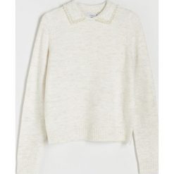 Sweter z kołnierzykiem -. Swetry Reserved, l, bez wzorów, bez ramiączek. Za 129.99 zł.