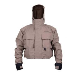 Kurtka do brodzenia model 444 AIR. Brązowe kurtki PROS, l, bez wzorów, z neoprenu, eleganckie, bez kaptura. Za 899.00 zł.