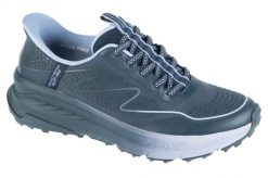 Buty sportowe Sneakersy damskie, Slip-Ins: Switch Back - Mist. Niebieskie buty treningowe Skechers, bez wzorów, z materiału, przed kostkę, bez zapięcia, trekkingowe. Za 399.99 zł.