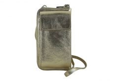 Listonoszka skórzana BARBERINI'S złota 908/1-17. Żółte shopper bag Barberinis, bez wzorów, ze skóry, eleganckie, przez ramię, duże, bez dodatków. Za 159.99 zł.