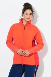 Damskie Kurtka funkcyjna stójka kaptur 2-kierunkowy zamek błyskawiczny. Czerwone kurtki Ulla Popken, plus size, bez wzorów, z materiału, z kapturem. Za 431.99 zł.