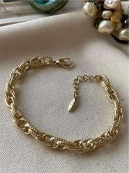 Luseera Pozłacana bransoletka rozmiar: onesize. Żółte bransoletki Luseera, pozłacane. Za 39.99 zł.