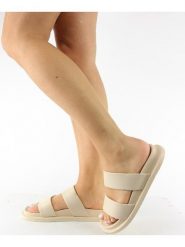 Sixth Sens Klapki w kolorze beżowym rozmiar: 41. Brązowe klapki Sixth Sens, bez wzorów, klasyczne, z otwartym noskiem, bez obcasa, bez zapięcia. Za 72.98 zł.