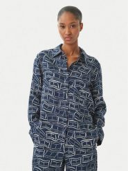 Tommy Hilfiger Koszula WW0WW44679 Granatowy Regular Fit. Niebieskie koszule Tommy Hilfiger, bez wzorów, ze lnu, bez kołnierzyka, bez ramiączek. Za 489.99 zł.